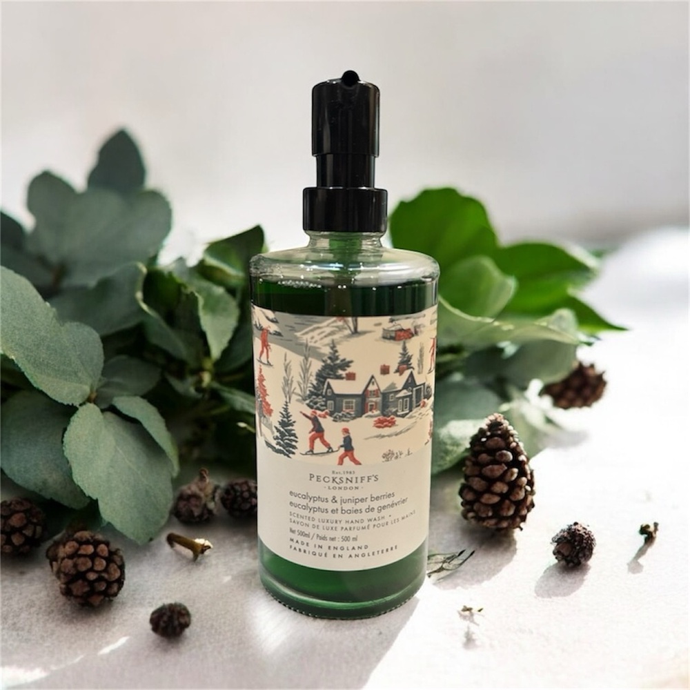 NEW Pecksniffs Eucalyptus & Juniper Berries Glass Bottle Hand Wash - 16.9 fl oz